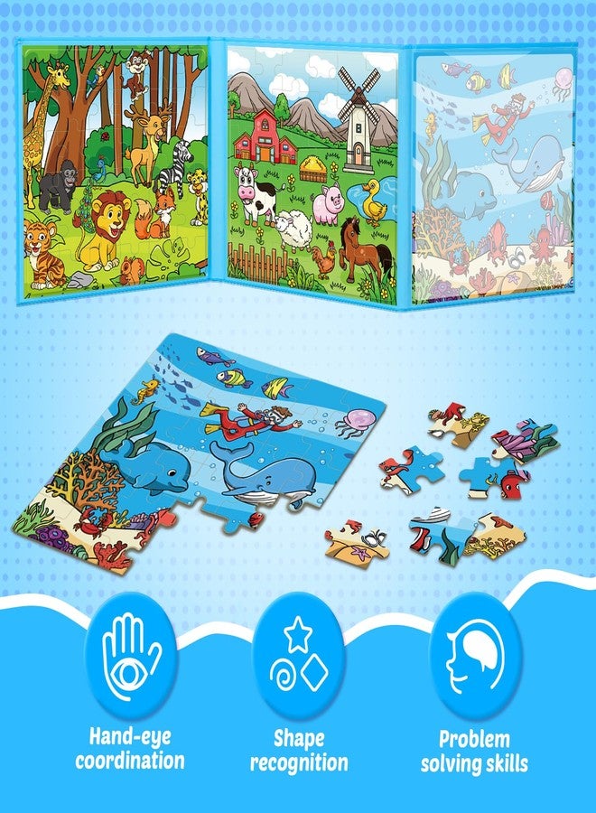 Broytain Magnetic Puzzles for Toddlers 3-5,36 Pieces Toys for Kids,Airplane Car Road Trip Activities for Kids Travel Toy Toddlers 3-5,Learning Educational Games Magnet Toys - Image 5